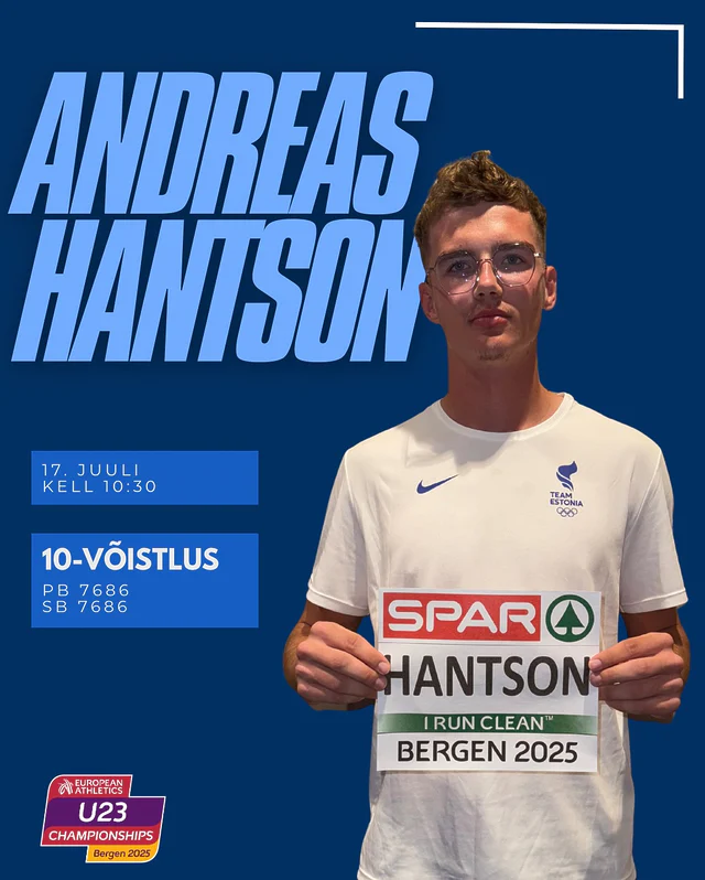 Esimene võistluspäev 🔥⏰ 10:30📺 eurovisionsport.com📊 european-athletics.org